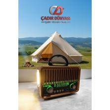 Çadır Dünyası RT-774 Nostaljik Radyo | Bluetooth & Şarjlı Retro Ahşap Tasarım