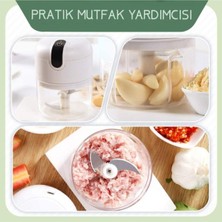 Özbience Pratik Mini El Rondosu, 3 Bıçaklı, 250ML, Beyaz, Şarjlı, Garantili