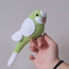 Amigurumi Kuş Oyuncak Muhabbet Kuşu Elma Yeşili