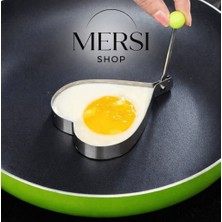 Mersi Shop Metal Yıldız Omlet ve Krep Kalıbı – Yapışmaz Şekilli Yumurta Pişirme Kalıbı