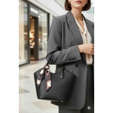 Linas Collection Kadın Fular Detaylı El ve Omuz Çantası