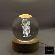 PremiumPort 3D Işıklı Cam Küre LED Gece Lambası, Dekoratif Hediye, Ortam Aydınlatması