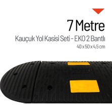 Soylu Grup Kent Ve Bahçe Mobilyaları 7 Metre Kauçuk Hız Kesici Set | 2 Bantlı Yol Kasisi Uygulaması