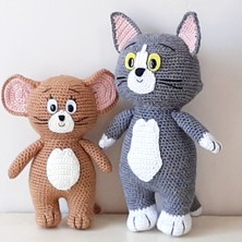 Amigurumi Örgü Oyuncak Tom ve Jerry