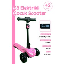 PremiumPort LED Işıklı, Hoparlörlü, 3 Tekerlekli, Yükseklik Ayarlı Elektrikli Scooter