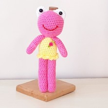 Amigurumi Örgü Oyuncak Kurbağa Kız