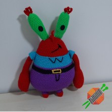 Amigurumi Oyuncak Bay Yengeç Sunger Bob Arkadaşları 35 cm