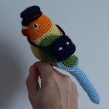 Amigurumi Kuş Muhabbet Kuşu Postacı