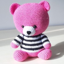 Amigurumi Örgü Oyuncak Ayı Pembe