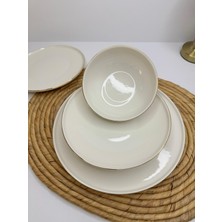 Tulu Porselen 24 Parça Premıum 6 Kişilik Sunum Yemek Takımı