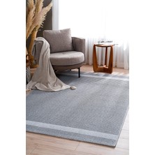 Türkeri Halı Monard El Dokuma Formunda Gri Düz Dokulu Halı – Antialerjik, Toz Yapmayan, Kolay Temizlenir