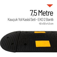 Soylu Grup Kent Ve Bahçe Mobilyaları 7,5 Metre Kauçuk Hız Kesici Set | 2 Bantlı Yol Kasisi Uygulaması