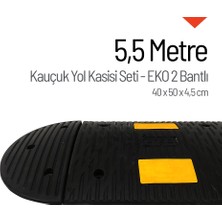 Soylu Grup Kent Ve Bahçe Mobilyaları 5,5  Metre Kauçuk Hız Kesici Set | 2 Bantlı Yol Kasisi Uygulaması