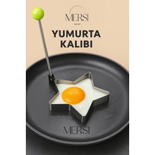 Mersi Shop Metal Yıldız Omlet ve Krep Kalıbı – Yapışmaz Şekilli Yumurta Pişirme Kalıbı