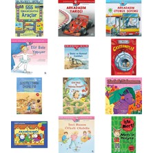 İş Bankası Kültür Yayınları 555 Eğlenceli Çıkartma - Araçlar + 11 Kitap (Set)