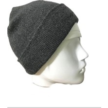 Kışlık Tam Kalıp Çocuk Triko Bere - Antrasit