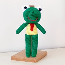 Amigurumi Örgü Oyuncak Kurbağa Erkek