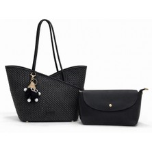 Kriste Bell Kadın Çanta Hasır Siyah 26763-H