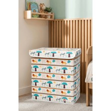 HomyJRs Ağaç Desenli Kapaklı Çok Amaçlı Saklama Kutusu – Katlanabilir Oyuncak & Çamaşır Düzenleyici (30X40X50 cm | 49 L)