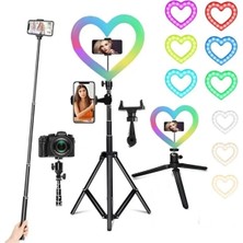 PremiumPort 10 Inç LED Ring Light 5500K, 2.1m Tripod, Youtuber ve Makyaj Işığı