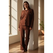 Mandala Tekstil Kadın Şık Basic Alt Üst Triko Takım