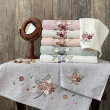 Maribor Collection Melinda - %70 Bambu / %30 Pamuk 3D Nakışlı El Havlusu - 6'lı Set 50X90