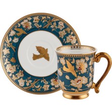 Roy King Yeşil Altın Tek Kişilik Türk Kahvesi Fincanı