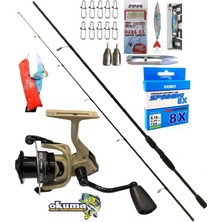 Oslo Okuma Outrax 3000 244CM 15-40GR Okuma Wave Power Kıyı Spin Olta Takımı Seti