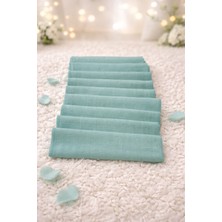 Dusa Atelier Mint Müslin Ağız Silme Mendili 10'lu - %100 Pamuk