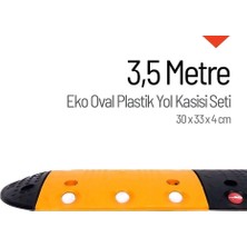 Soylu Grup Kent Ve Bahçe Mobilyaları 3.5 Metre Oval Plastik Hız Kesici Set | Modüler Yol Kasisi Çözümü