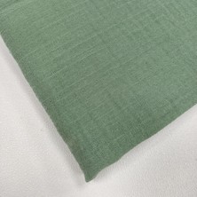 Kaf Kumaş Krinkıl Müslin | 2 Katlı Bürümcük Kumaş | %100 Pamuk | Yeşim