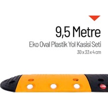 Soylu Grup Kent Ve Bahçe Mobilyaları 9,5 Metre Oval Plastik Hız Kesici Set | Modüler Yol Kasisi Çözümü