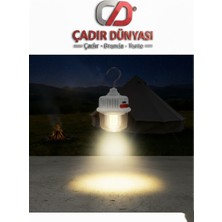 Çadır Dünyası Acil Durum Lambası | Güneş Panelli Type-C Şarjlı Tungsten Kamp Lambası