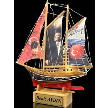 PremiumPort Kişiye Özel Ahşap Gemi Büyük Boy LED Işıklı Hediye