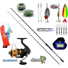 Okuma Wave Power 244cm 15-40gr Shimano Fx4000 Turna Spin Olta Takımı Seti
