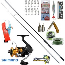 Okuma Wave Power 244cm 15-40gr Shimano Fx4000 Spin Olta Takımı Seti