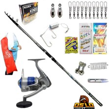 Oslo Crome 420cm 70-250gr Kendo Sea Power 7000 Profesyonel Surf Kıyı Olta Takımı Seti