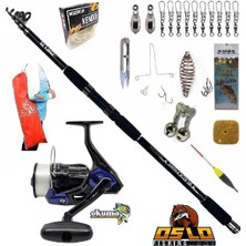 Okuma Fin Chaser x FNX-60NG Oslo Black Fight 360CM 100-200GR Prof Surf Sazan Kıyı Olta Takımı Seti