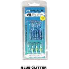 Oslo Ryuji V8 8cm 5.5gr Blue Glitter Silikon Yem