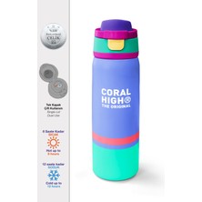 Coral High Derin Mavi Renkli Pipetli ve Direkt Içim Çelik Termos 800 ml 38530