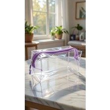 Cosmoplex Şeffaf Makyaj Çantası 21X9X8