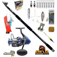 Okuma Safina SW-X SNW-6000A Oslo Black Fight 360cm 100-200gr Surf Sazan Kıyı Olta Takımı Seti