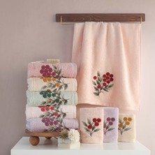 Maribor Collection Tiada- %70 Bambu / %30 Pamuk  Nakışlı El Havlusu - 6'lı Set 50X90