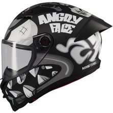 Axxis Axxıs Fenıx Angry Face B2 Black Grey Matt