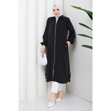 Pamuk Butik Kadın Arkası Tünel Geçişli Cepli Ipek Kupra Kap -PMK511