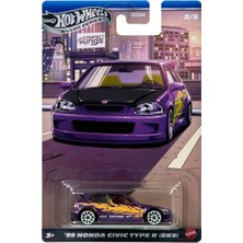 Hot Wheels Silver Series Compact Kings ’99 Honda Civic Type R Ek9 Diecast Model Araba