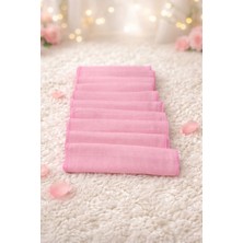 Dusa Atelier Pembe Müslin Ağız Silme Mendili 10'lu - %100 Pamuk