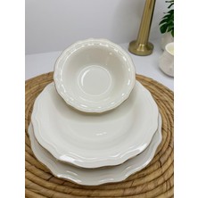 Tulu Porselen 24 Parça Premıum 6 Kişilik Sunum Yemek Takımı