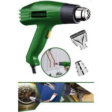 PremiumPort 3000W Profesyonel Çelik Rezistanslı Sıcak Hava Tabancası, 2 Kademe