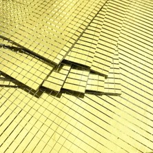 Kendinden Yapışkanlı Aynalı Kare Gold Sticker 30X30 cm